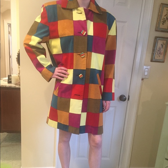 Todd Oldham Jackets & Blazers - Todd Oldham patchwork faux suede jacket